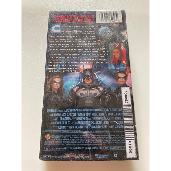 Batman & Robin VHS Sealed New George Clooney Arnold Schwarzenegger Uma Thurman A - Picture 3 of 7